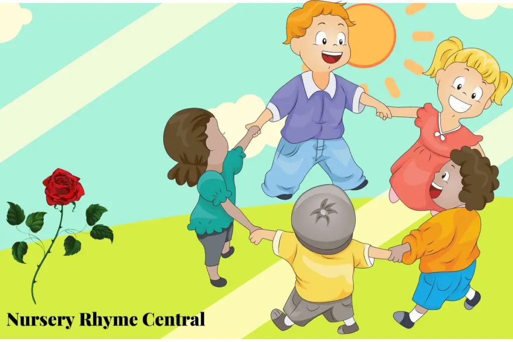 Animation picture of kids playing in a circle