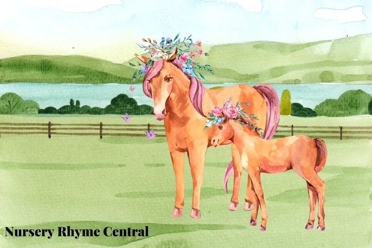 All the Pretty Little Horses Nursery Rhyme Lyrics with Printable