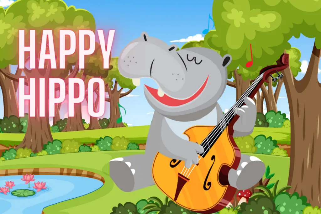 Happy Hippo Nursery Rhyme Lyrics, Video and Printable – Nursery Rhyme ...