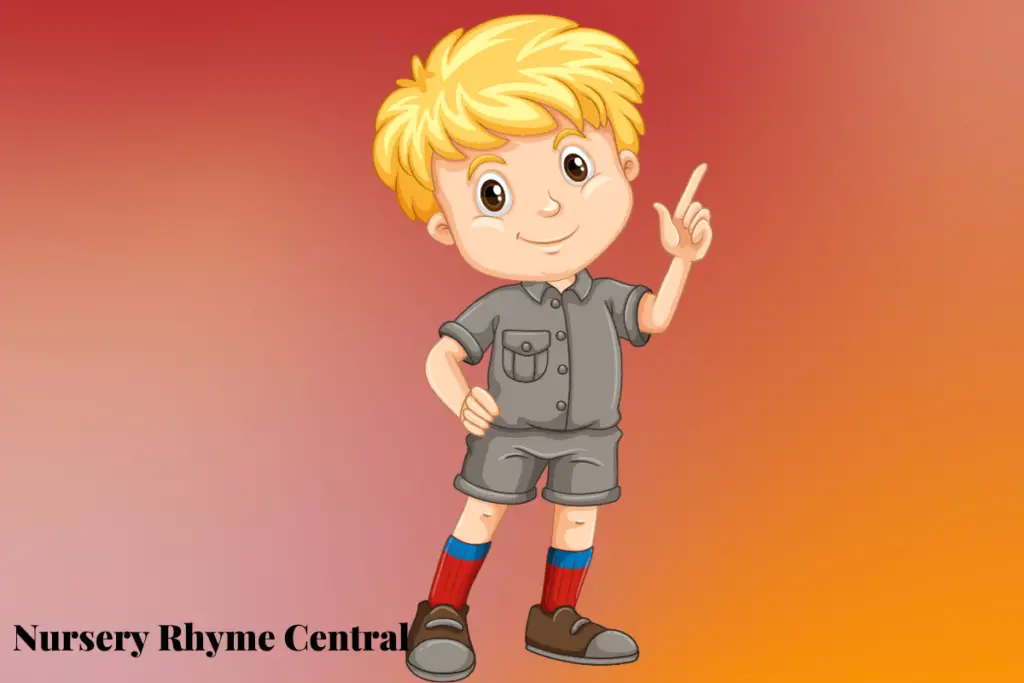 animation picture of a boy holding up one finger